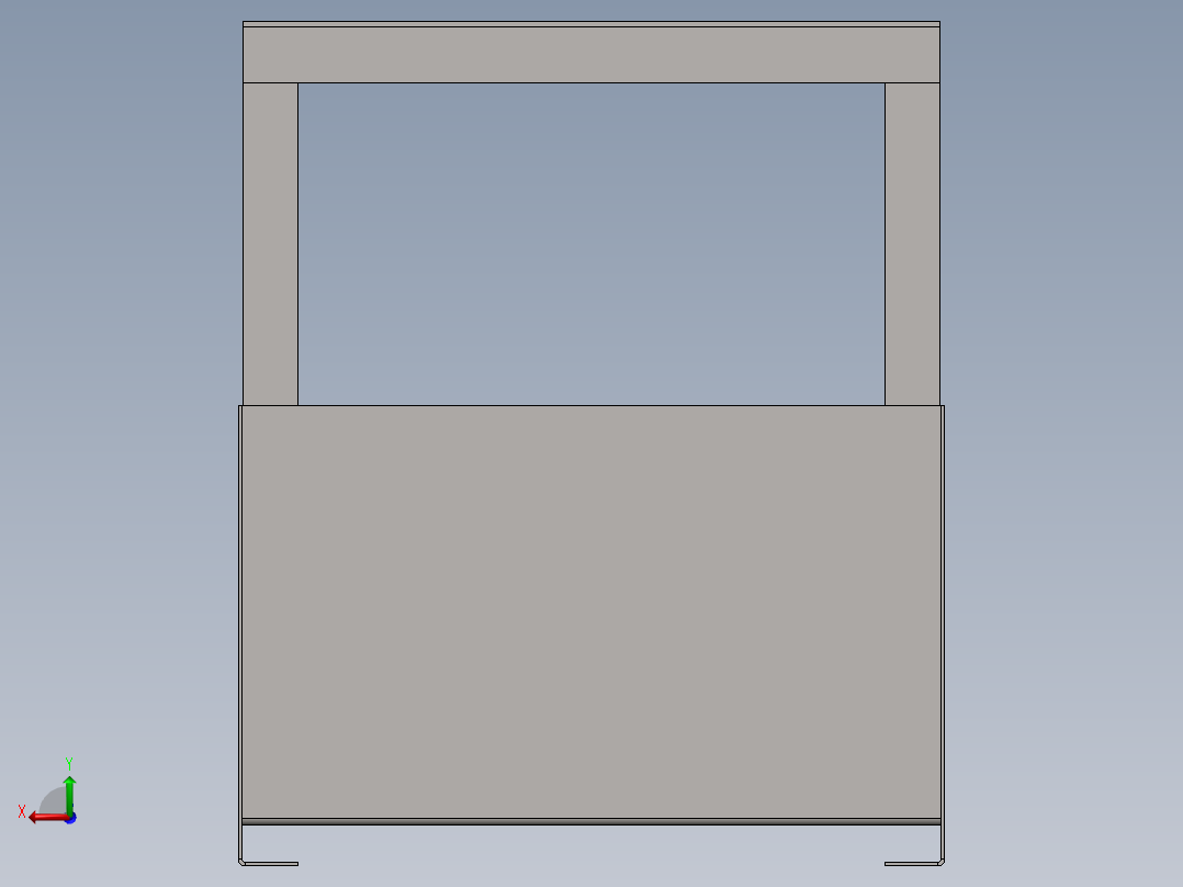 液压油箱尺寸 400x500x700毫米后视图