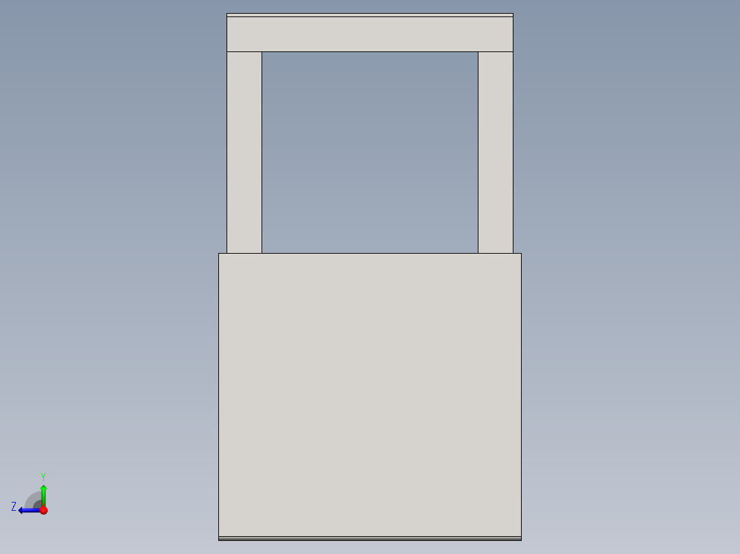 液压油箱尺寸 400x500x700毫米右视图