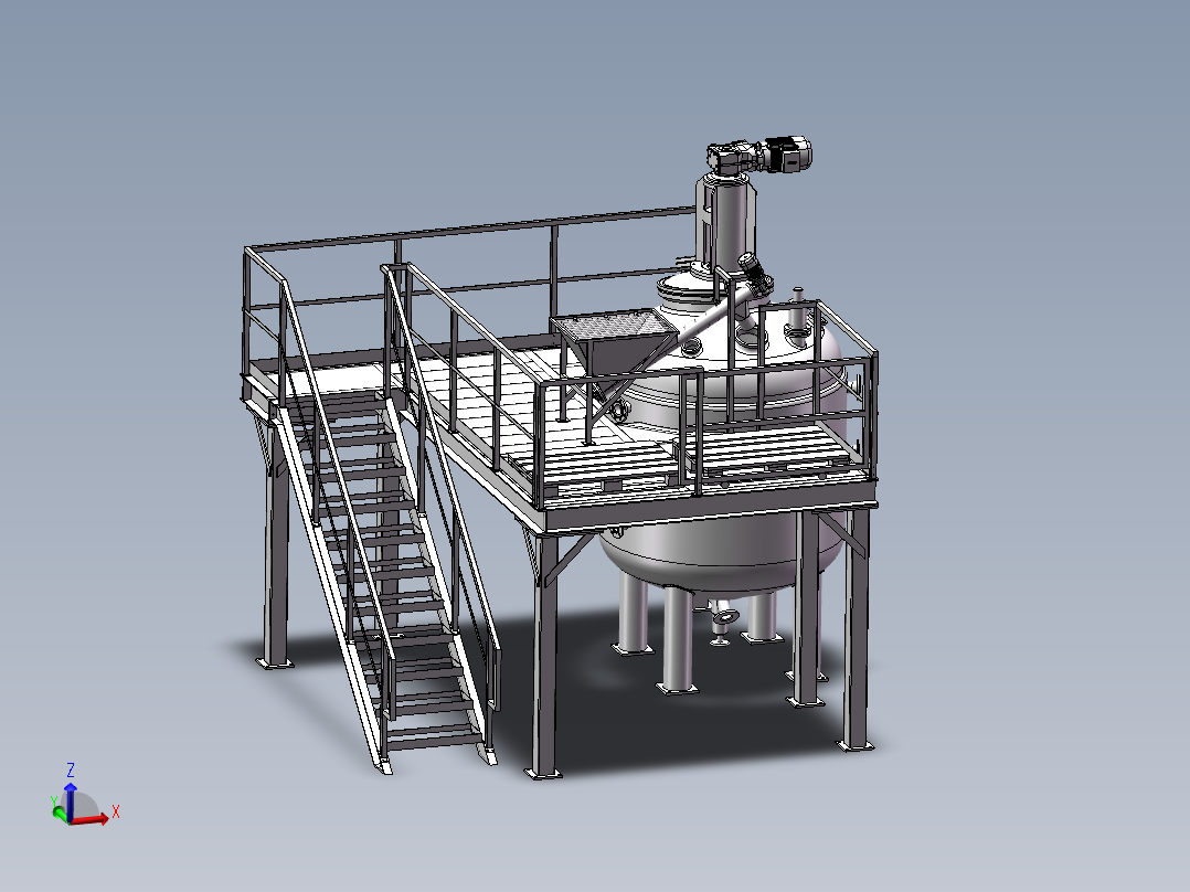 压力容积、反应釜钢平台