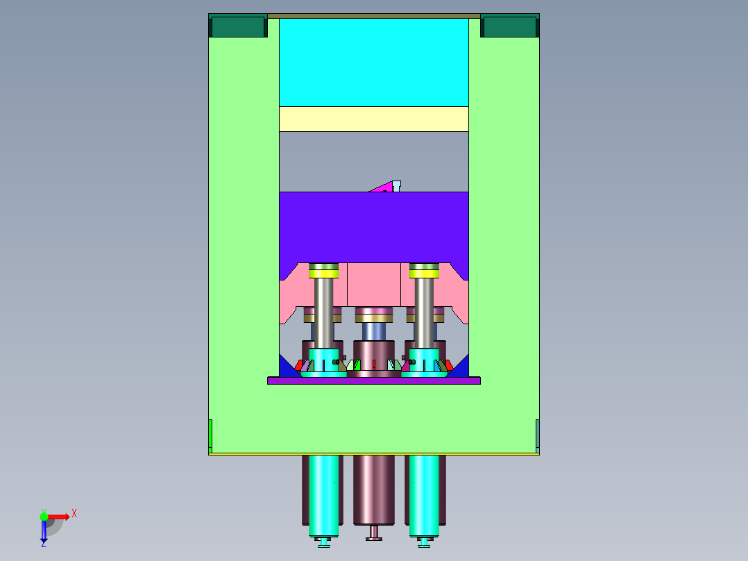 旧金属钢板龙门剪切机俯视图