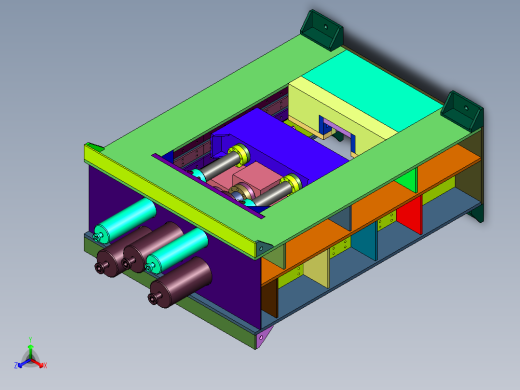旧金属钢板龙门剪切机正等轴测缩略图
