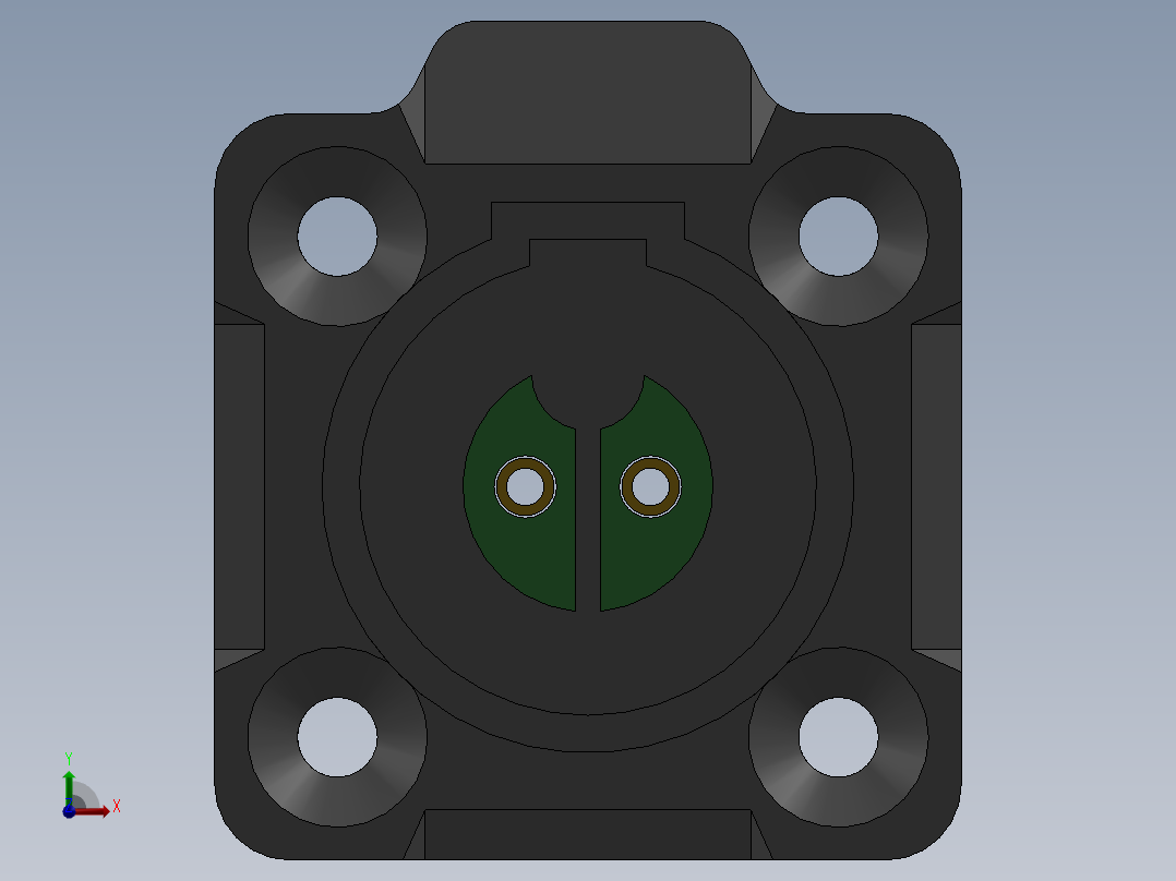 K-16B连接器前视图