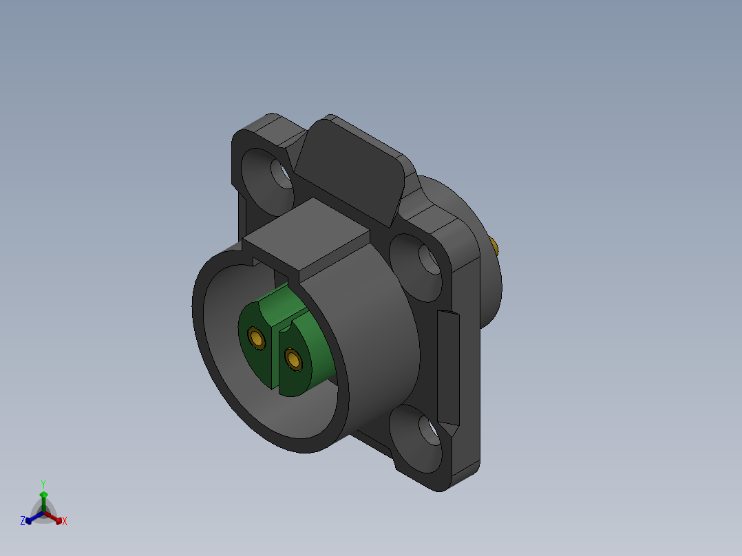 K-16B连接器正等轴测图