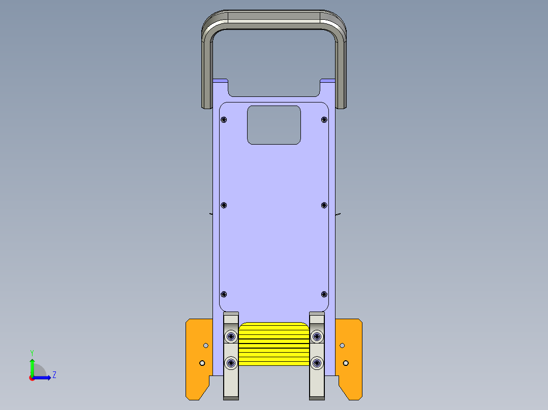 2寸提篮堆叠 2英寸华夫盒提篮左视图
