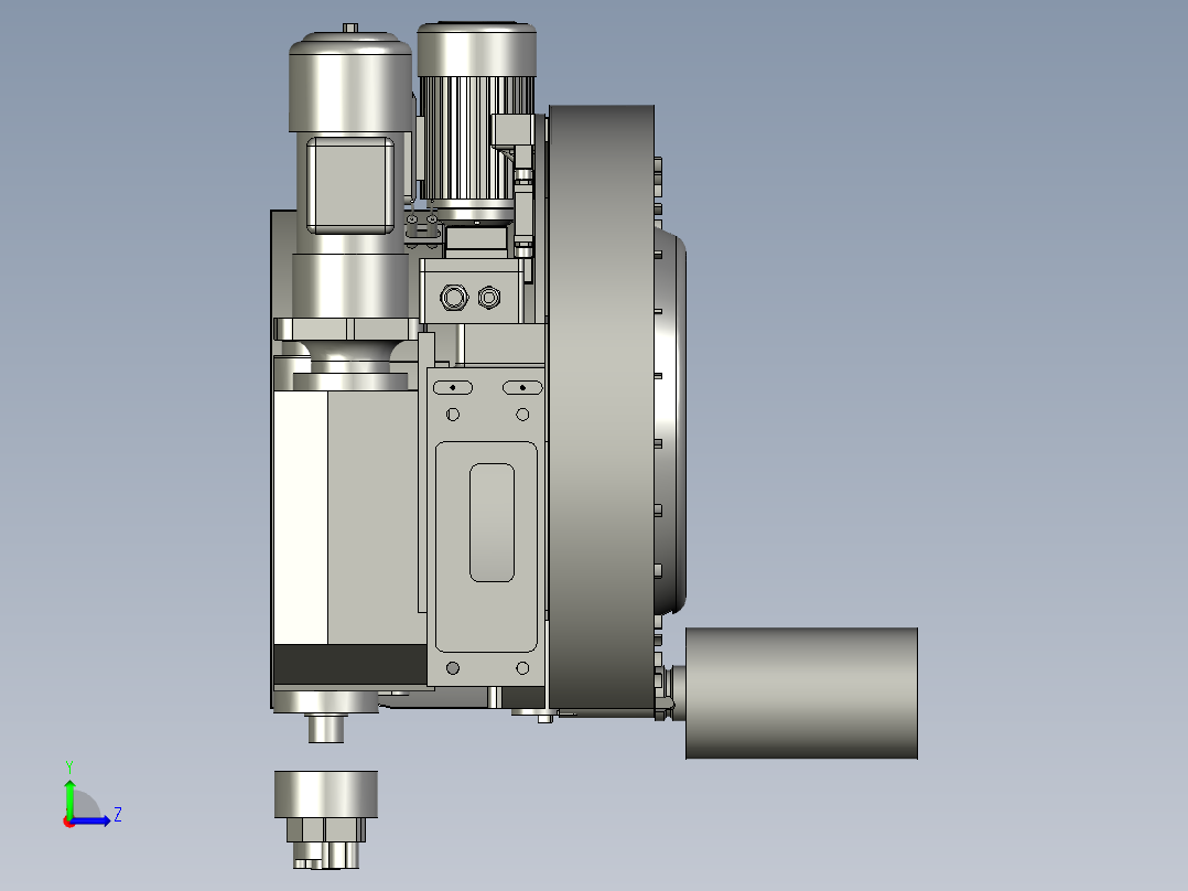 ASM-YP4024-R265+65-00-方冠外形左视图