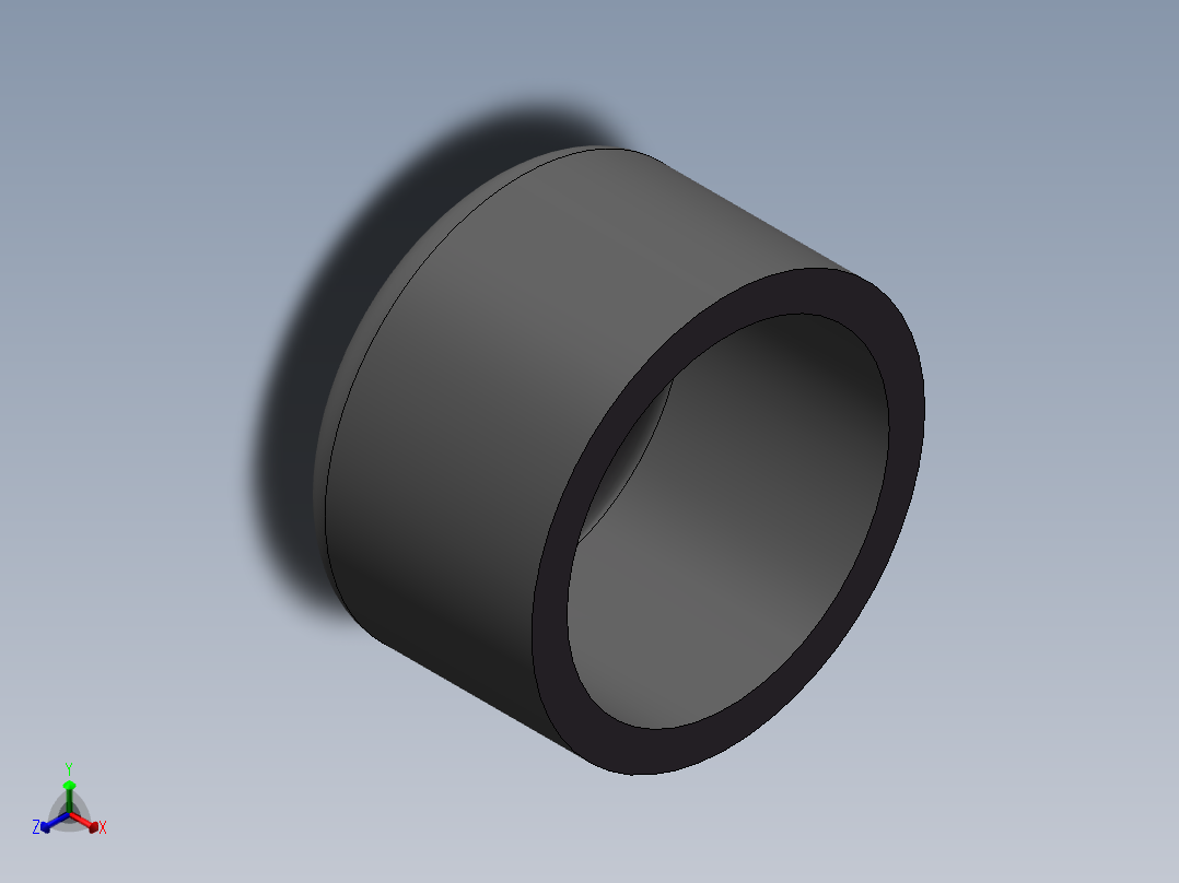 U-PVC CAP DN40正等轴测图