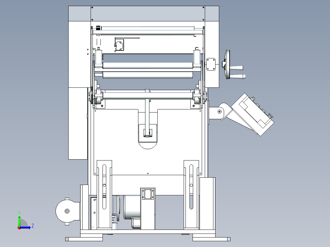 薄板料导向输送设备设计左视图