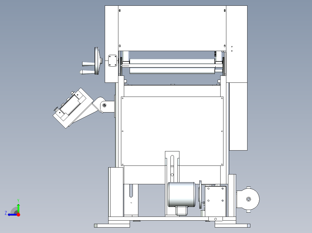 薄板料导向输送设备设计右视图