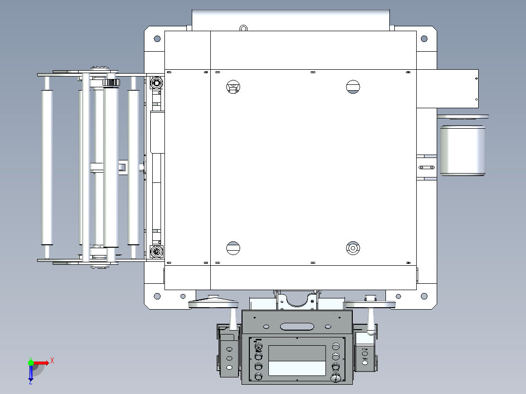 薄板料导向输送设备设计俯视图