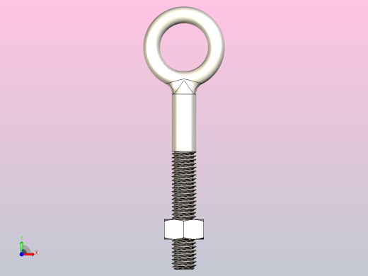 M8 X 58mm毫米不锈钢吊环螺栓前视缩略图