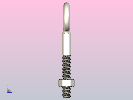 M8 X 58mm毫米不锈钢吊环螺栓左视缩略图