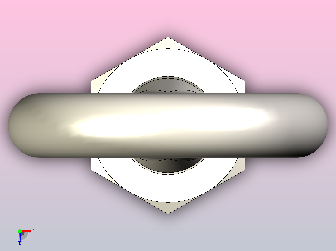 M8 X 58mm毫米不锈钢吊环螺栓俯视图