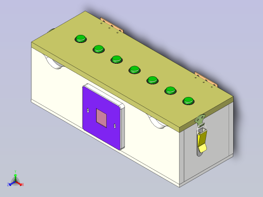 网口按键盒治具3D模型
