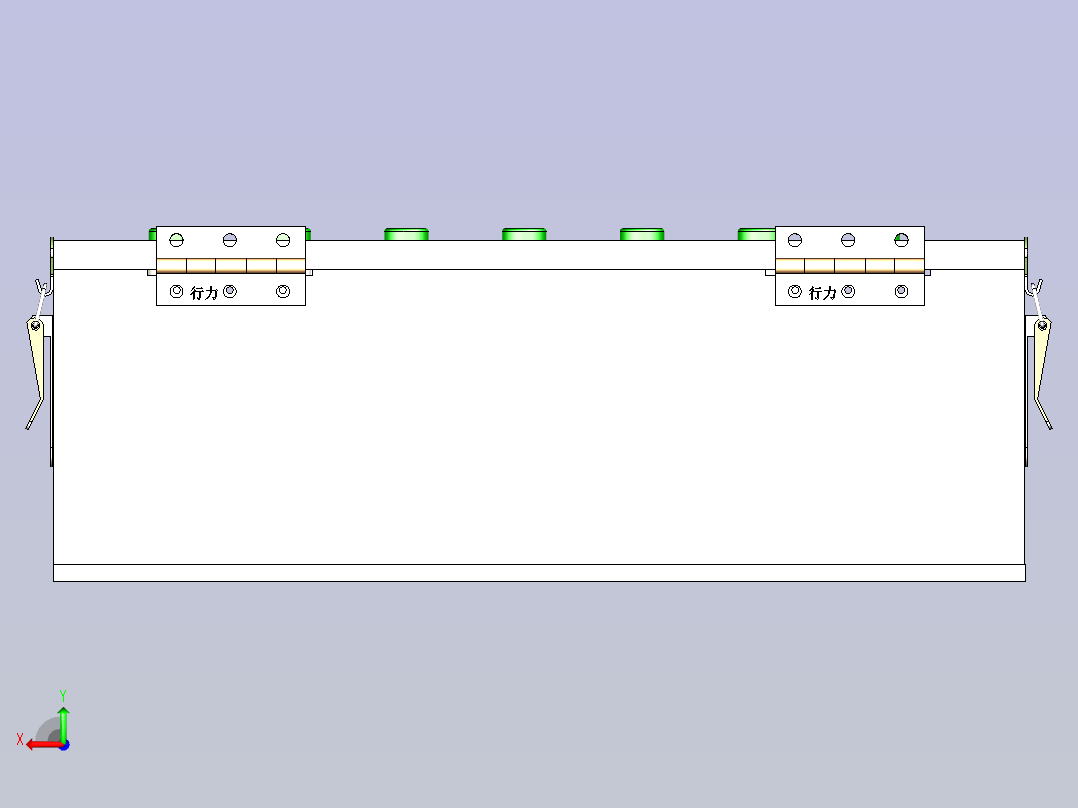 网口按键盒治具3D模型后视图