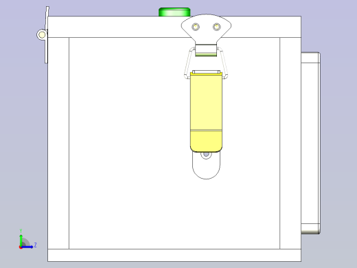 网口按键盒治具3D模型左视缩略图