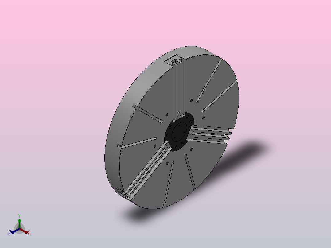 KL56系列立车楔式动力卡盘[1600]主视图