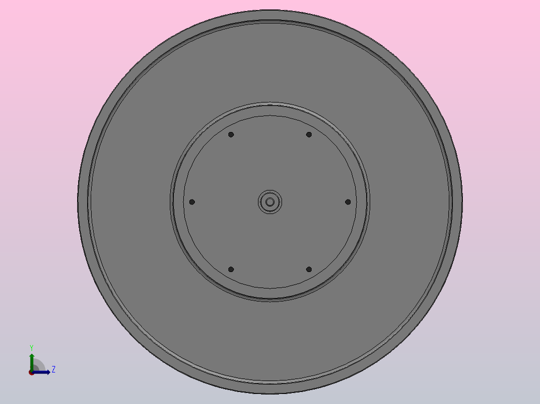 KL56系列立车楔式动力卡盘[1600]左视图