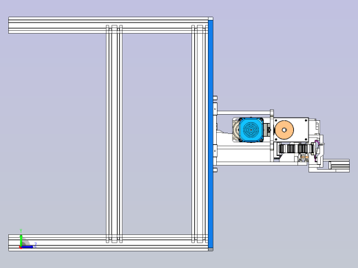 工件定位小型流水线左视缩略图