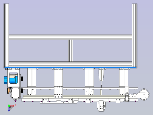 工件定位小型流水线俯视缩略图