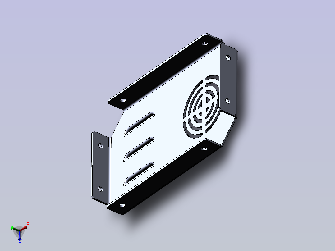 可调材料通风面板主视图