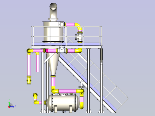 生产管道平台左视缩略图