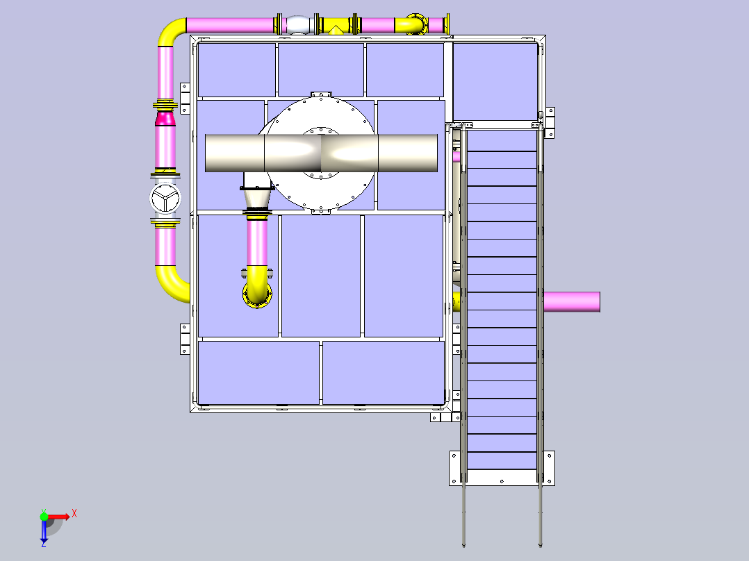 生产管道平台俯视图