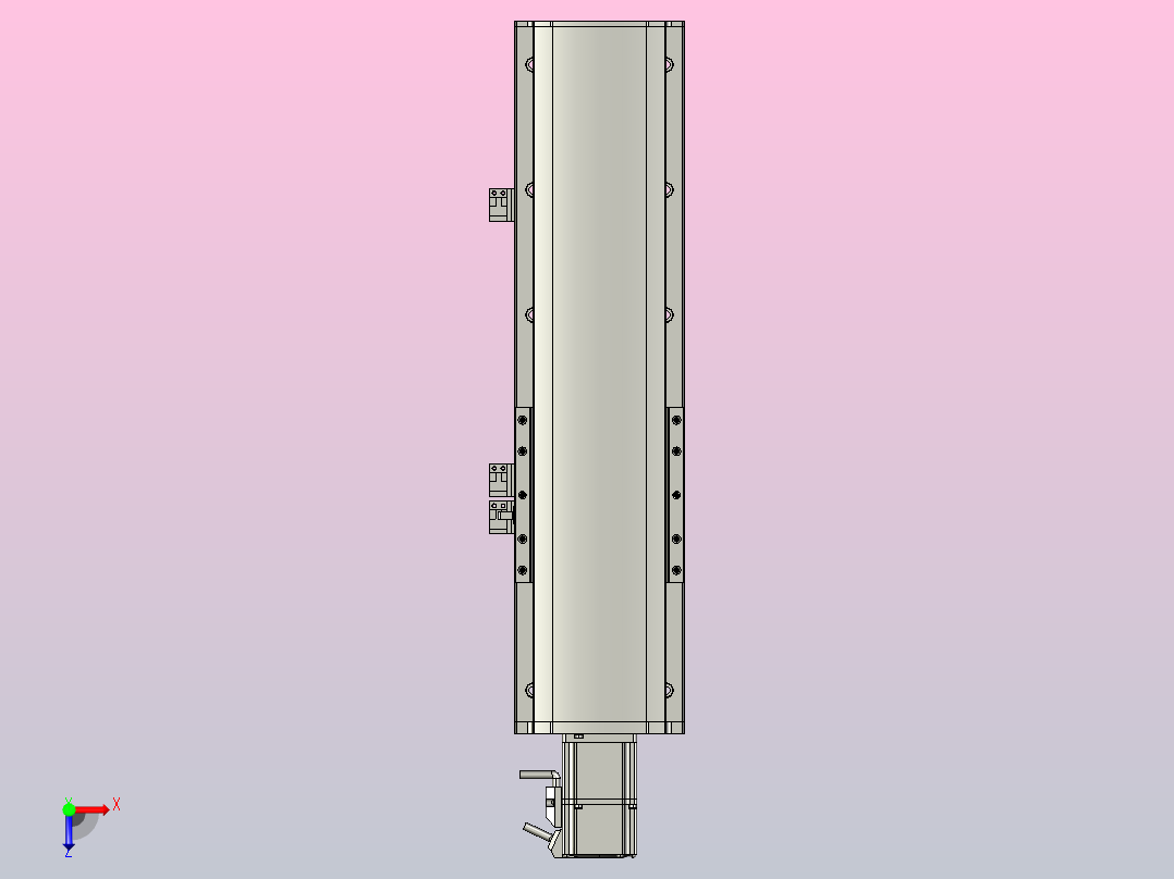 MT136BS半封闭丝杆滑台[MT136BS.L#.250.BC.P40.C3]俯视图
