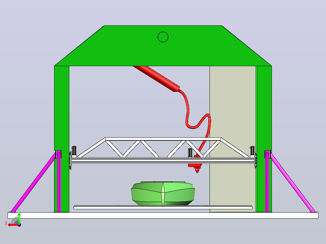大型3D打印机后视图