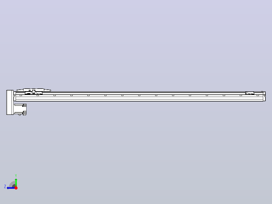 滚珠丝杠直线轴内置导轨TPA-GCR-120-1610C-L1250-MP-M40-N3右视图