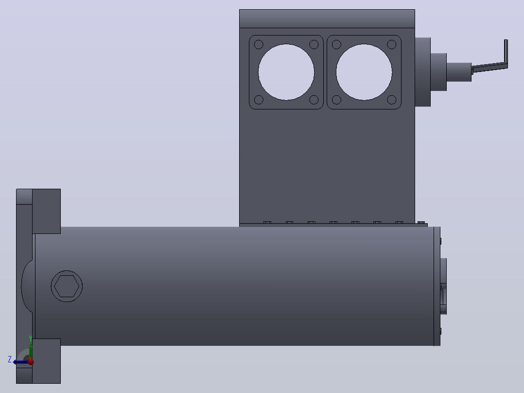 SPL系列双通网片式油滤器(SPL50-80)_SPL-80右视图