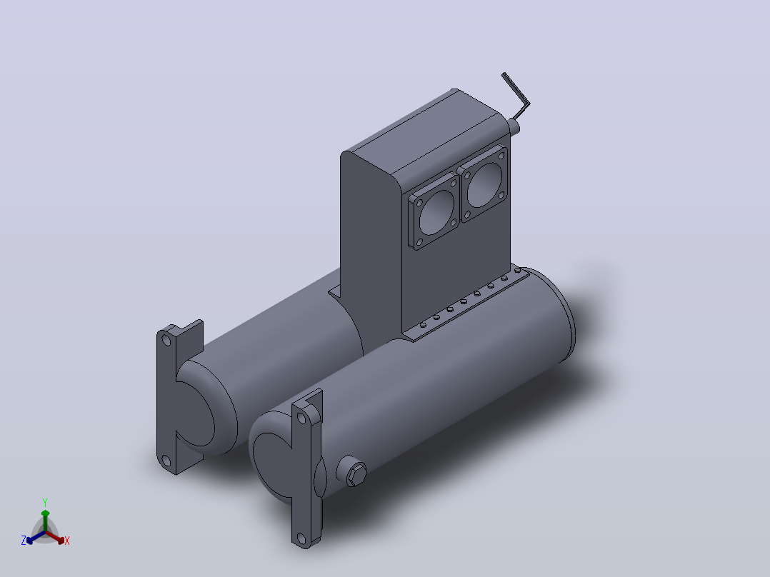 SPL系列双通网片式油滤器(SPL50-80)_SPL-80正等轴测图