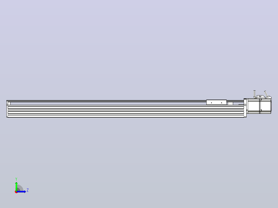 日规模组半封闭丝杆TPA-HNR-85S-1610C-L750-M-Y-P20-N3左视图