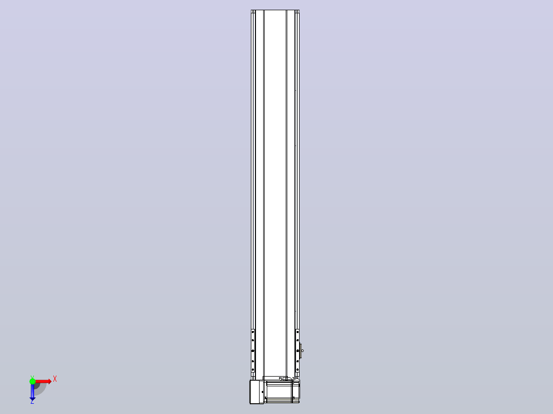 皮带直线轴半封闭可选导轨TPA-HNB-175D-140-L1050-LU-Y-P75-N3俯视图