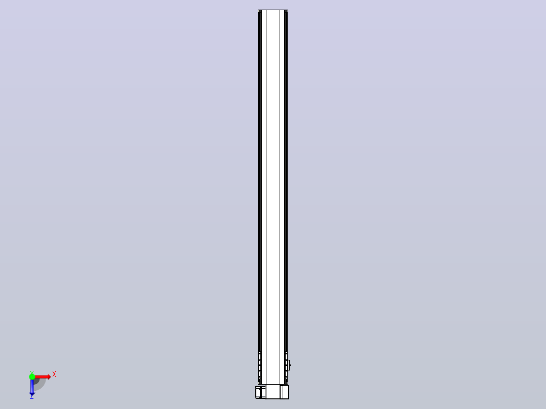 皮带直线轴半封闭可选导轨TPA-HNB-140D-120-L1550-RP-Y-P40-N3俯视图
