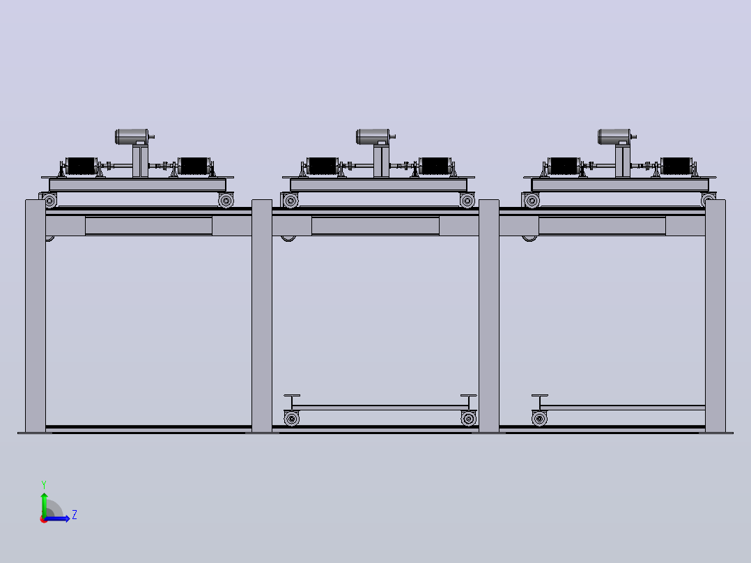 2X3轿车升降横移式立体车库模型设计 左视图