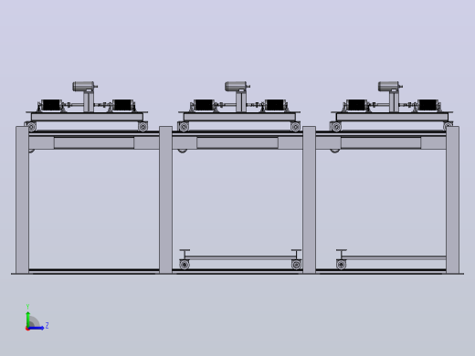2X3轿车升降横移式立体车库模型设计 左视缩略图
