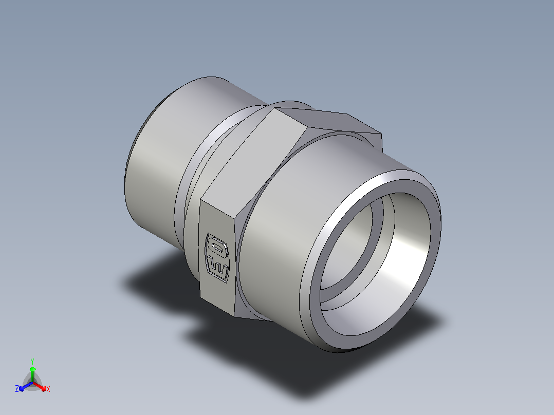 公螺柱连接器GE18LM71X正等轴测图