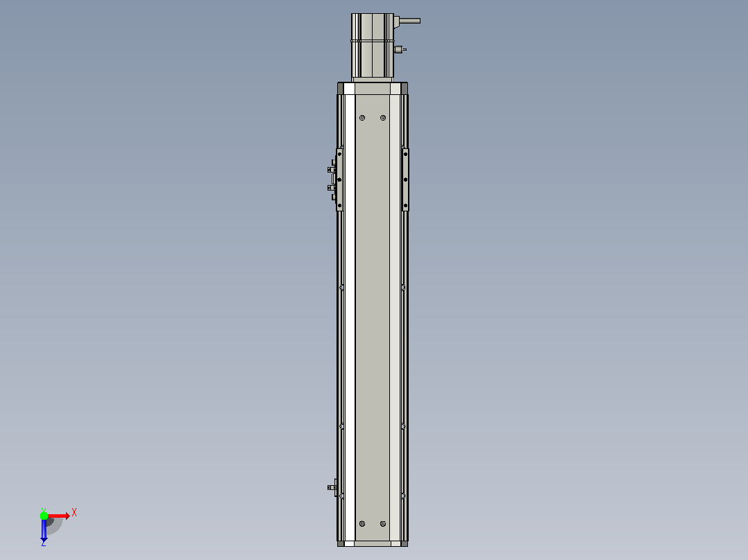 SYS12-BC-400-200W滚珠花健、支撑座、滚珠丝杠、交叉导轨、直线模组.STEP俯视图