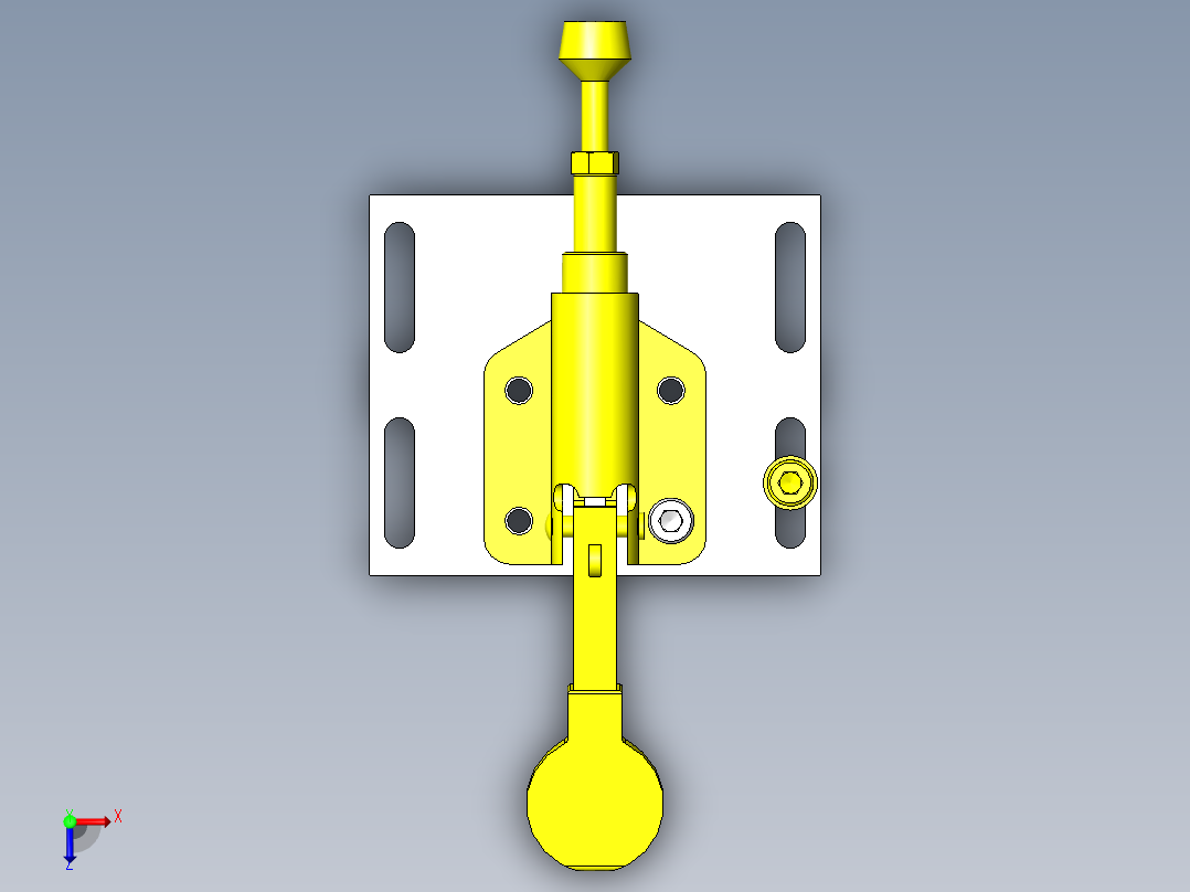 灵活型工件定位机构俯视图