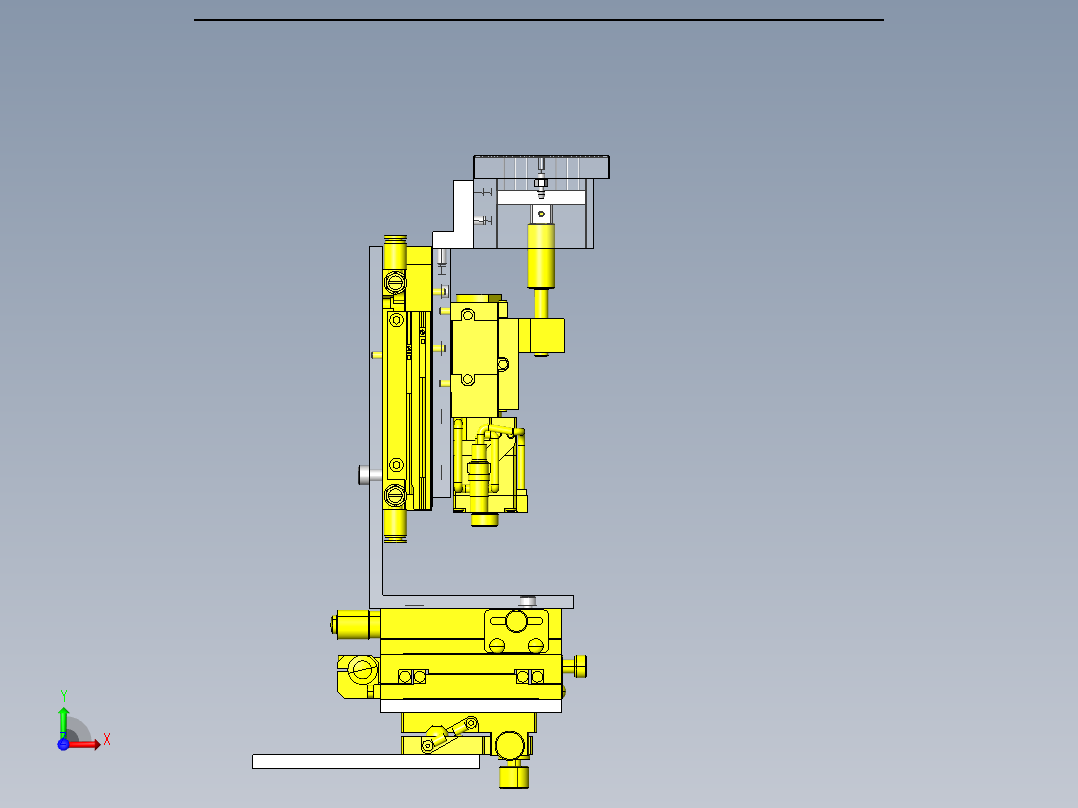 芯片顶出机构前视图