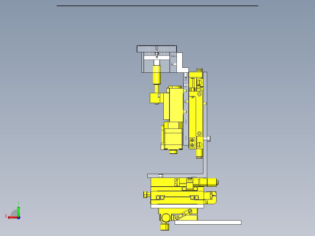 芯片顶出机构后视图