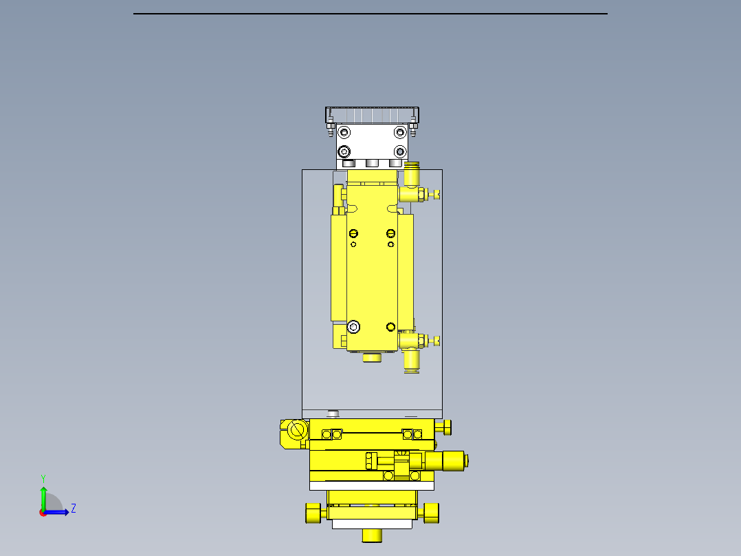 芯片顶出机构左视图