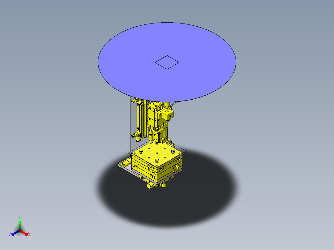 芯片顶出机构正等轴测图