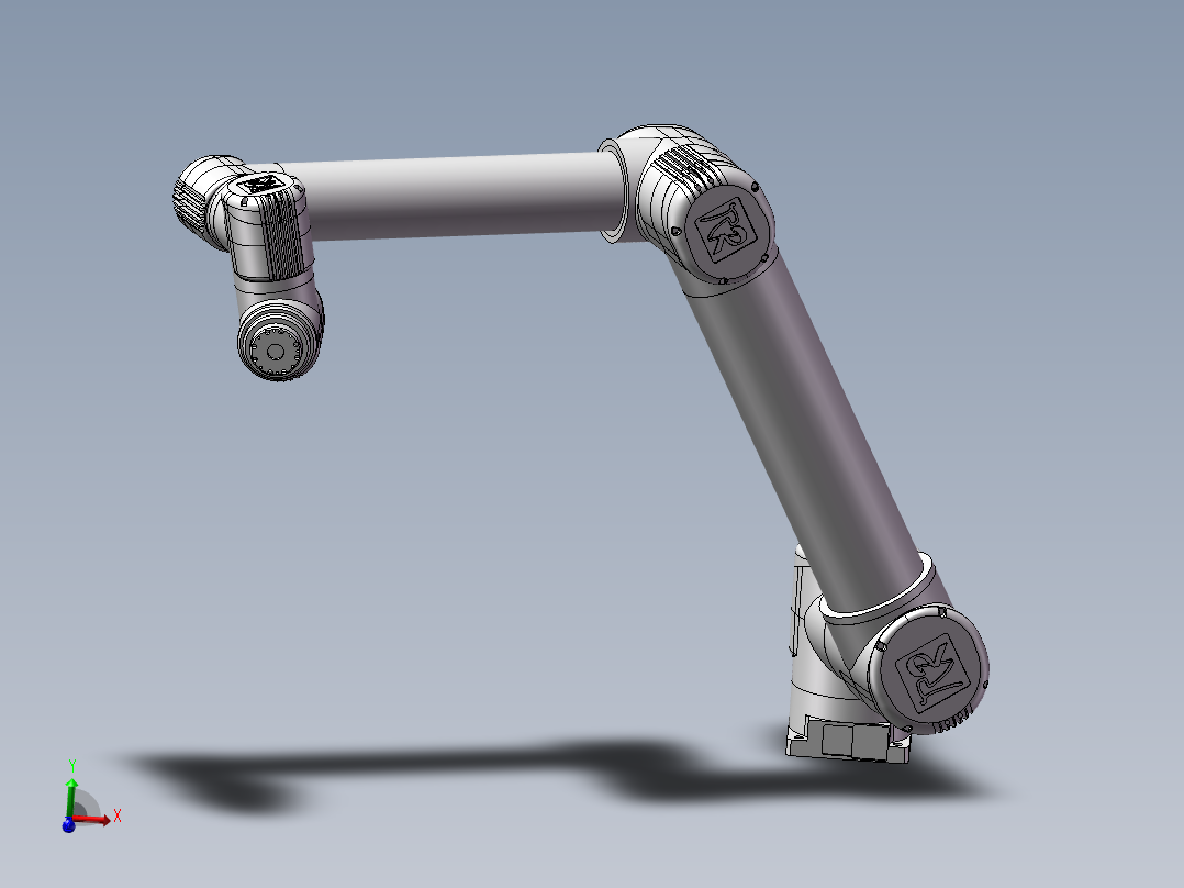 三款六轴协作关节机器人3d模型图小型关节机器人3d图三维模型主视图