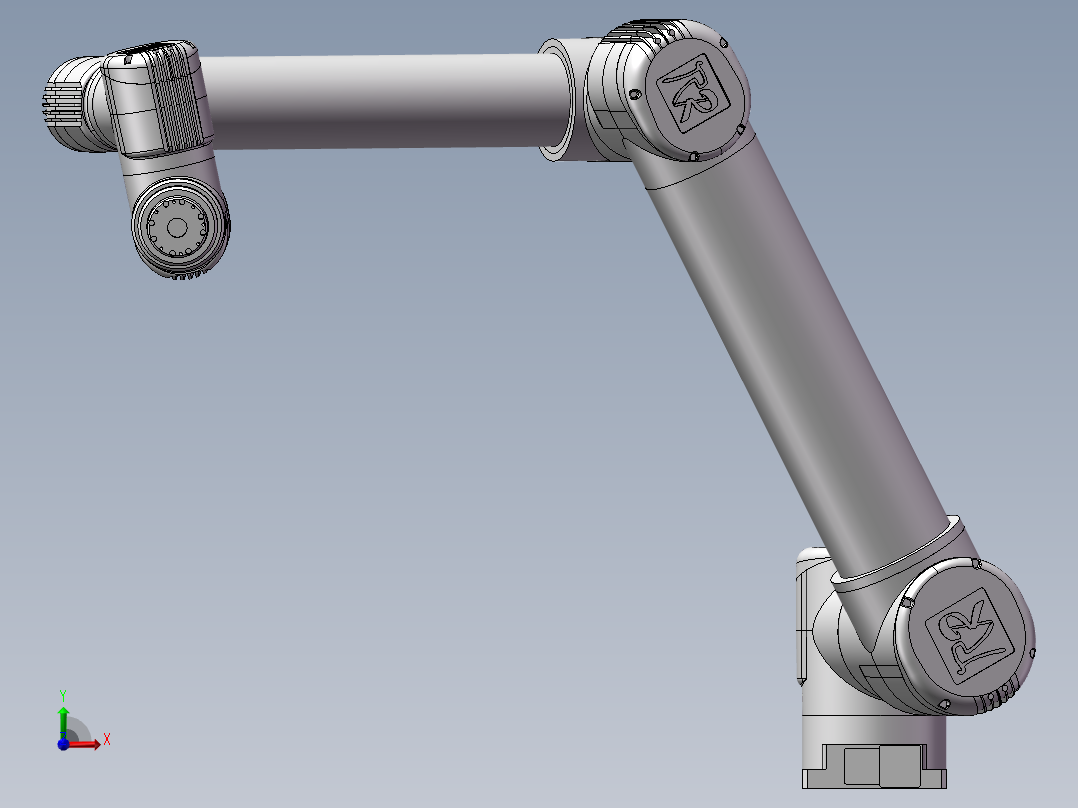 三款六轴协作关节机器人3d模型图小型关节机器人3d图三维模型前视图