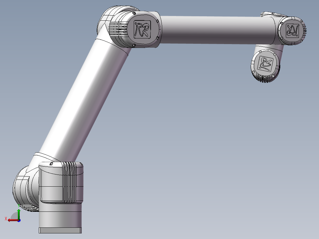 三款六轴协作关节机器人3d模型图小型关节机器人3d图三维模型后视图