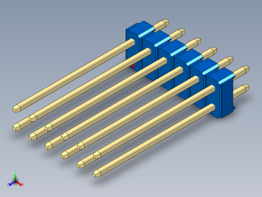 彩色公头100mil（2.54mm）系列-DS1021_blue_2x06p_100mil_Type19_rev1.0