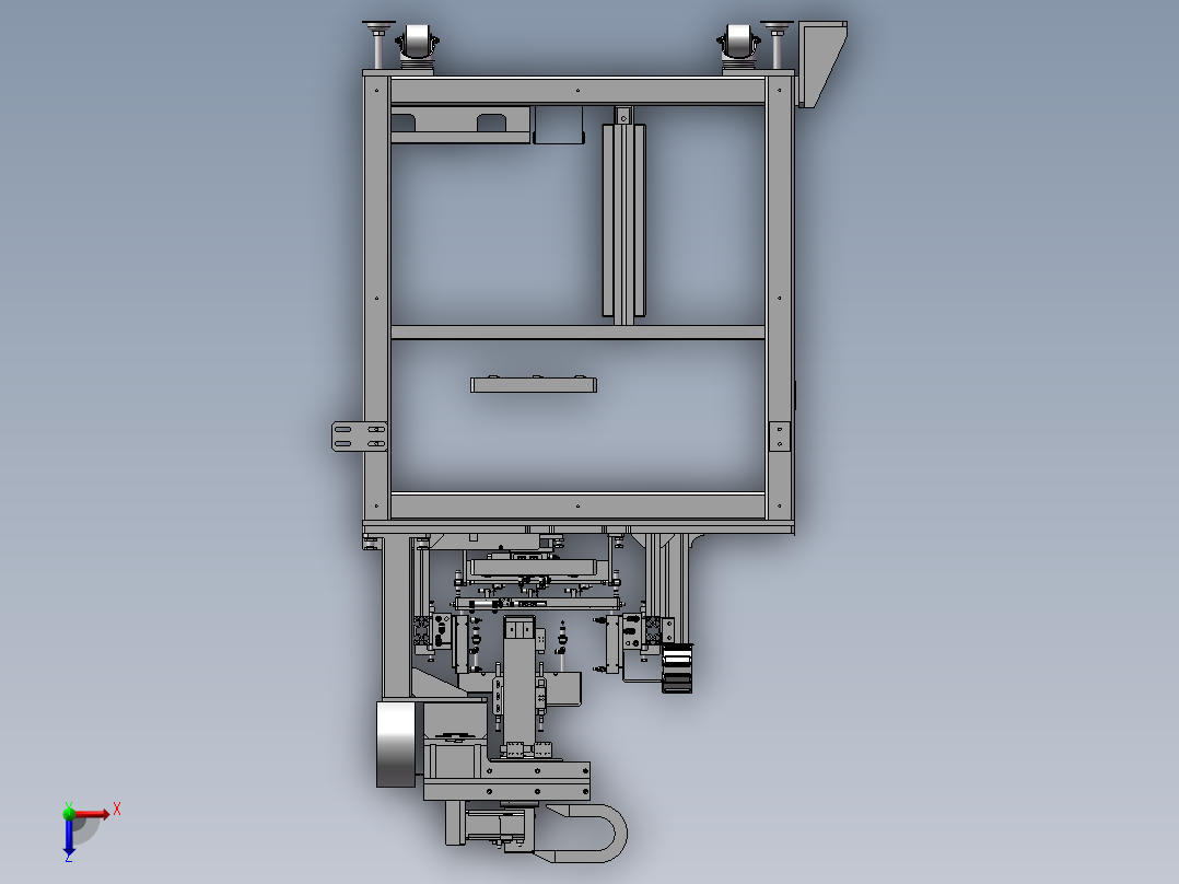 自动取料机俯视图