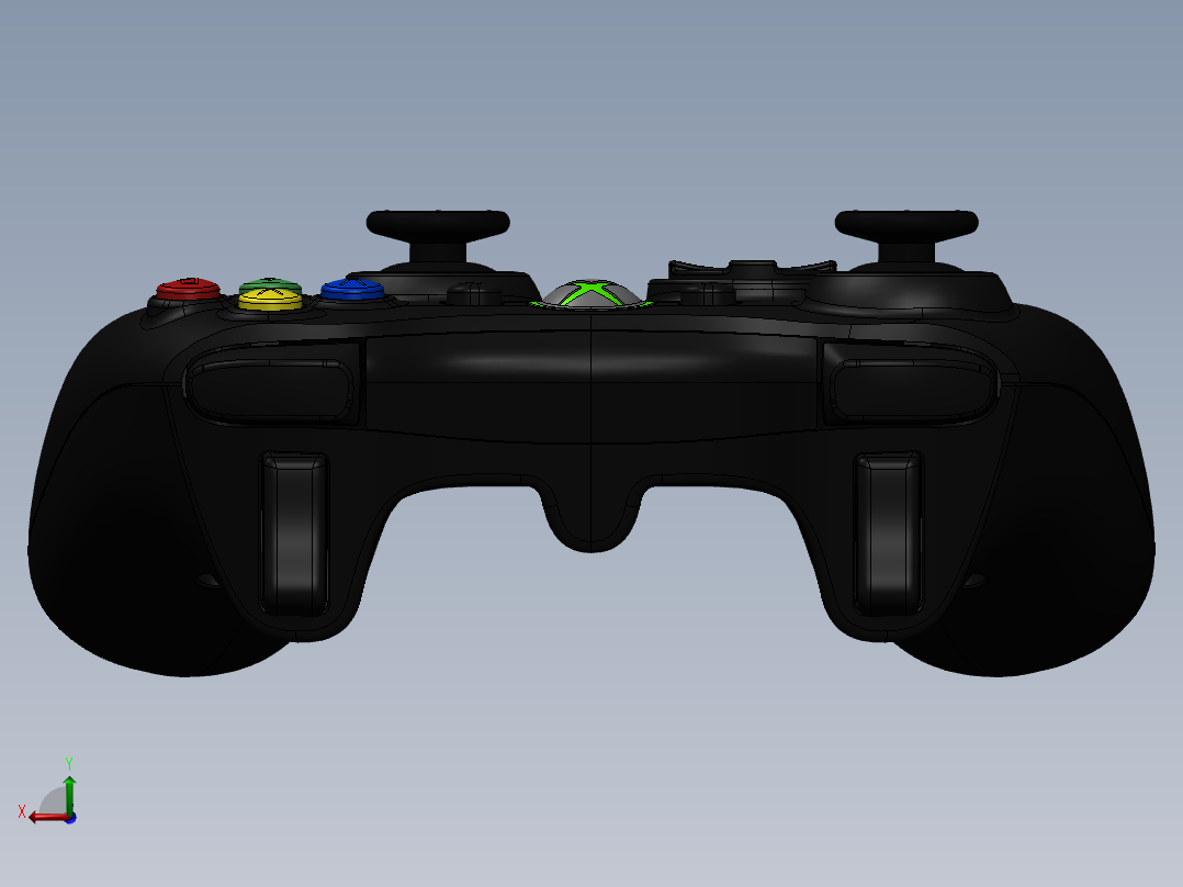 XBOX游戏控制器后视图