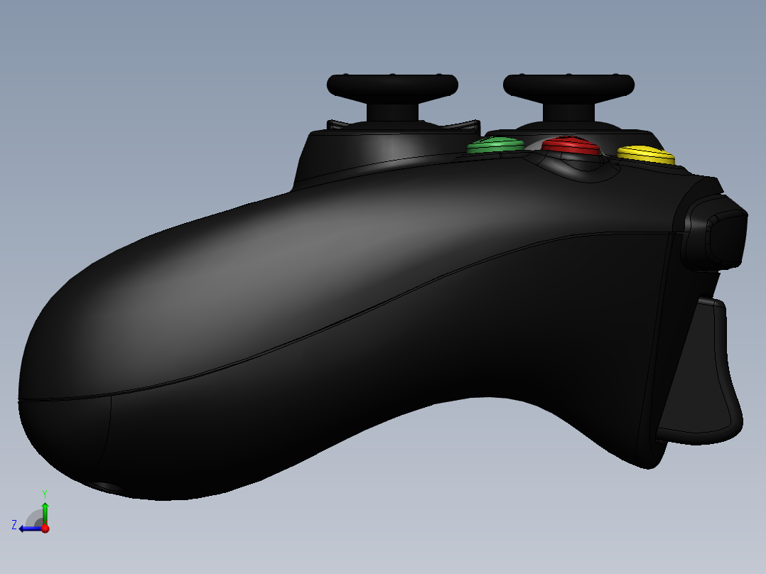 XBOX游戏控制器右视图